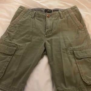 Army green Quiksilver cargo shorts, worn once!